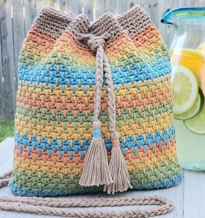 Drawstring Bag Crochet Pattern Yarn Inspiration Patterns